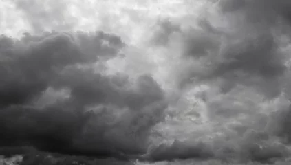 Photo sur Plexiglas Ciel Cloudy overcast sky. Clouds flying over horizon, cloudscape.