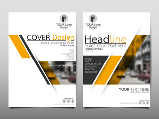 Yellow flyer cover business brochure vector design, Leaflet advertising abstract background, Modern poster magazine layout template, Annual report for presentation.