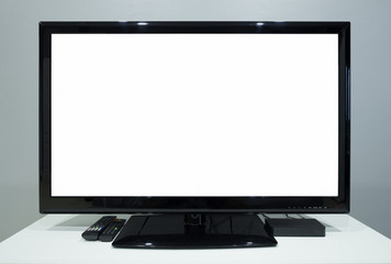 Fototapeta premium LED TV with blank screen on stand