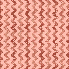 Seamless vector striped pattern. Geometric background with zigzag. Grunge texture with attrition, cracks and ambrosia. Old style vintage design. Graphic illustration.
