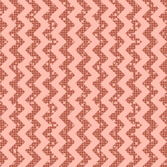 Seamless vector striped pattern. Geometric background with zigzag. Grunge texture with attrition, cracks and ambrosia. Old style vintage design. Graphic illustration.