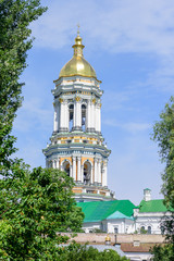 Fototapeta na wymiar The main belfry of the Kiev Pechersk Lavra