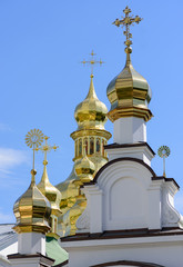 Fototapeta na wymiar Golden Orthodox Christian crosses