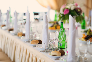 served holiday table