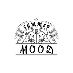 Obraz premium Summer - Handmade template. Isolated vector object logo is a badge for your design