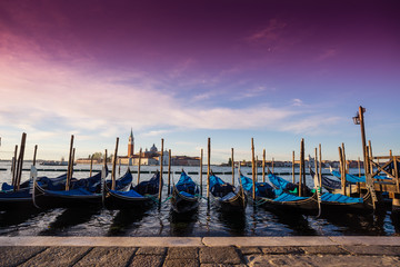 Fototapeta na wymiar gondolas, Venice, Italy