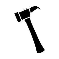 hammer icon over white background. repair tool concept. vector illustration