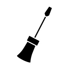screwdriver icon over white background. repair tool concept. vector illustration