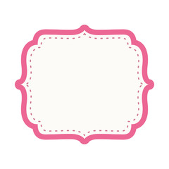 decorative frame icon over white background. vector illustration