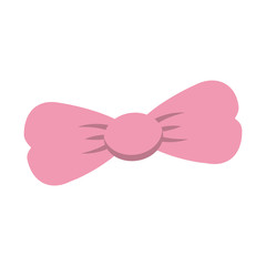 pink bow icon over white background. vector illustration