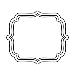 decorative frame icon over white background. vector illustration