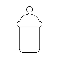 baby bottle icon over white background. vector illustration