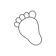 baby foot icon over white background. vector illustration