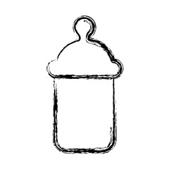 baby bottle icon over white background. vector illustration