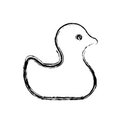 cute duck icon over white background. vector illustration