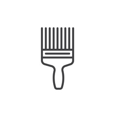 Paint brush line icon, outline vector sign, linear style pictogram isolated on white. Symbol, logo illustration. Editable stroke. Pixel perfect