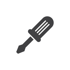 Screwdriver icon vector, filled flat sign, solid pictogram isolated on white. Symbol, logo illustration. Pixel perfect
