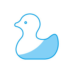 cute duck icon over white background. vector illustration