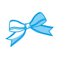 decorative bow icon over white background. vector illustration