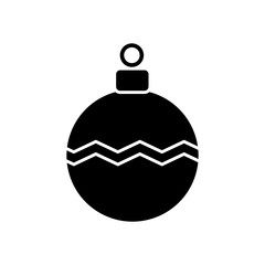 christmas ball icon over white background. vector illustration