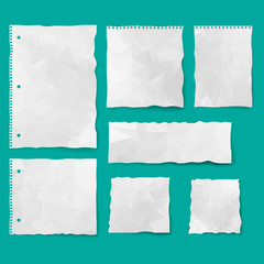 Set of paper different shapes