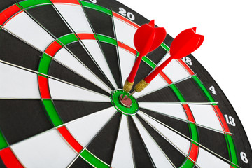 dartboard with darts