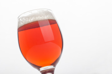 Red ale over white