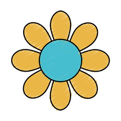 beautiful flower icon over white background. vector illustration