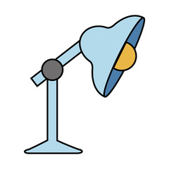 desk lamp icon over white background. vector illustraiton