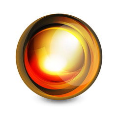 Glass sphere, futuristic abstract element
