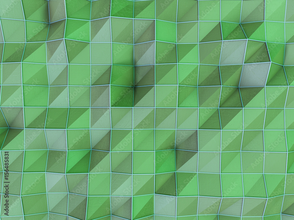 Poster multicolor geometric rumpled triangular low poly backdrop. 3d rendering