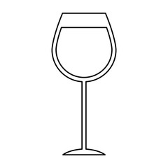 glass cup for drink bar. glassware, alcohol, liquid icon vector illustration