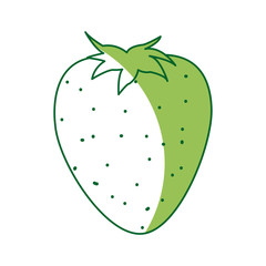 cartoon strawberry ingredient fruit icon vector illustration