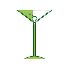 cocktail drink fruit juice alcoholic cold vector illustration