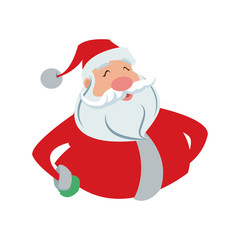 cartoon santa claus for your christmas and new year greeting vector illustration