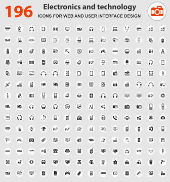 electronics icon set