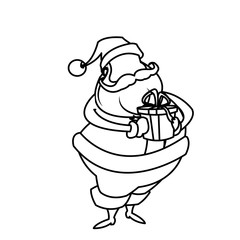 cartoon santa claus for your christmas and new year greeting vector illustration