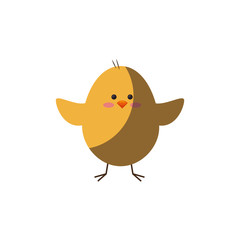cute chicken icon over white background. colorful design. vector illustration