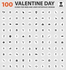 Valentine day icons set