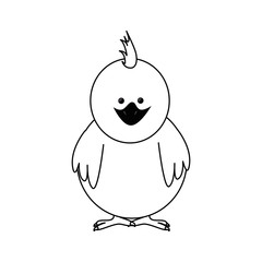 cute chicken icon over white background. vector illustration