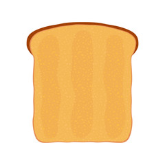 Fried bread, toast for breakfast. Made in cartoon flat style