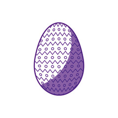 easter egg with circle shapes icon over white background. vector illustration