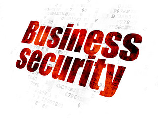 Protection concept: Business Security on Digital background