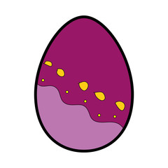 colorful easter egg icon over white background. vector illustration