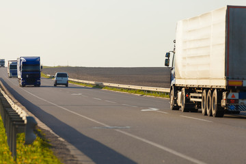 truck on a highway