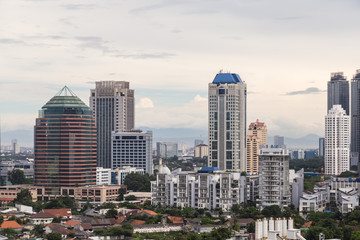 Fototapeta na wymiar Jakarta cityscape in Indonesia capital city