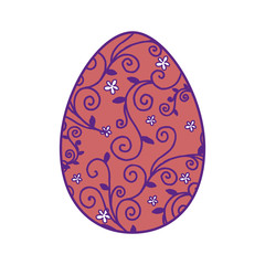 colorful easter egg icon over white background. vector illustration