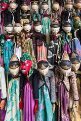 Keuken spatwand met foto Wayang puppets, traditional Javanese doll in Jakarta, Indonesia © jakartatravel