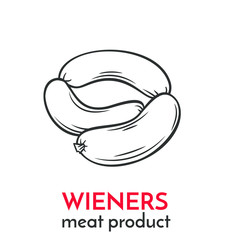 Hand drawn wieners icon.