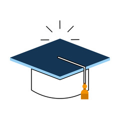 hat graduation isolated icon vector illustration design